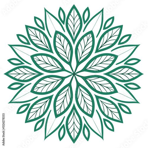 Leaf green pattern design.