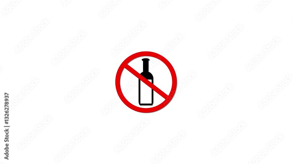 No wine glass sign. prohibition sign of drink wine. No wine glass sign. prohibition sign of drink wine.