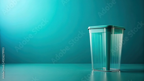 Fresh Splash Bin Clear Flat Lay Product Photography with Copy Space