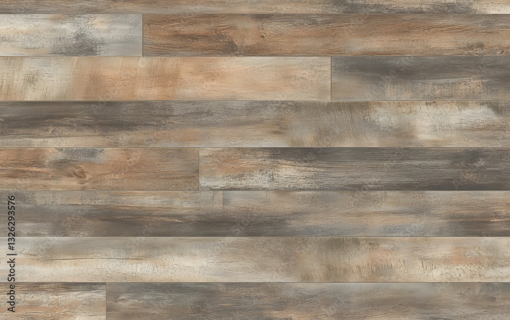 Naklejka premium Rustic Brown Wood Plank Texture Seamless Background