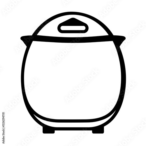 Digital Kitchen Appliance Air Fryer Icon