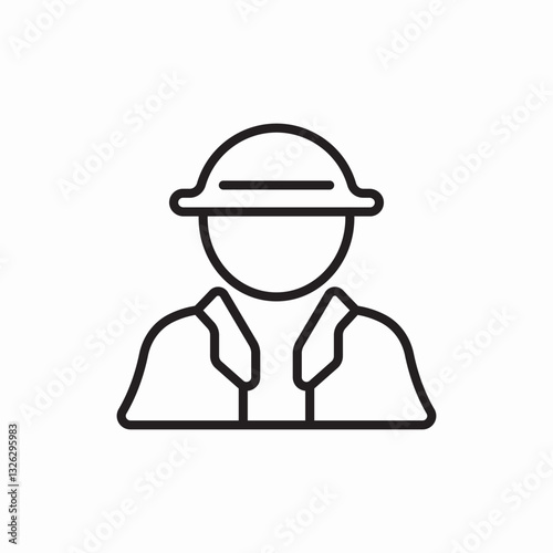 construction worker icon vector sign