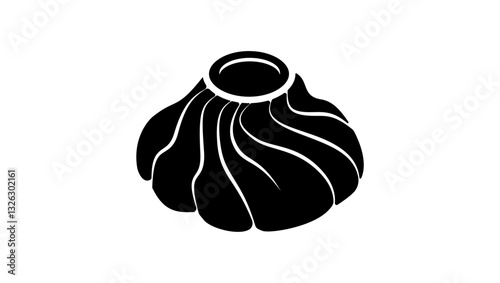 cold compress symbol, black isolated silhouette
