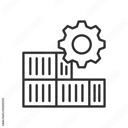 Transportation, icon in line design. Transportation, logistics, mobility, travel, public transport, freight, delivery on white background vector. Transportation, editable stroke icon