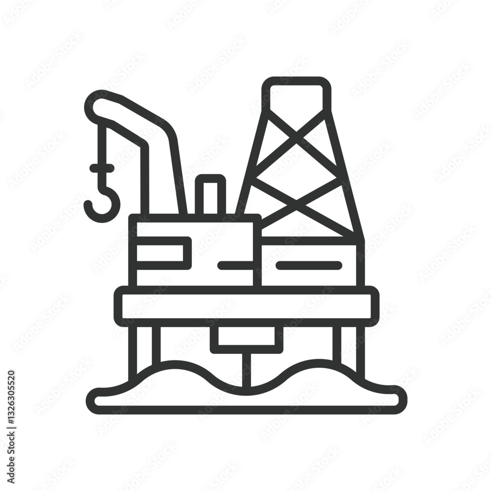 Oil Industry, icon in line design. Oil industry, petroleum, crude oil, drilling, refinery, oil extraction, oil rig, gas industry on white background vector. Oil Industry, editable stroke icon Oil Industry, icon in line design. Oil industry, petroleum, crude oil, drilling, refinery, oil extraction, oil rig, gas industry on white background vector. Oil Industry, editable stroke icon