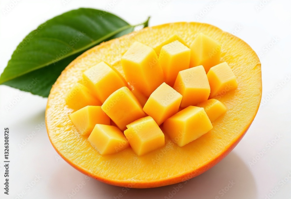 sliced mango on white background sliced mango on white background