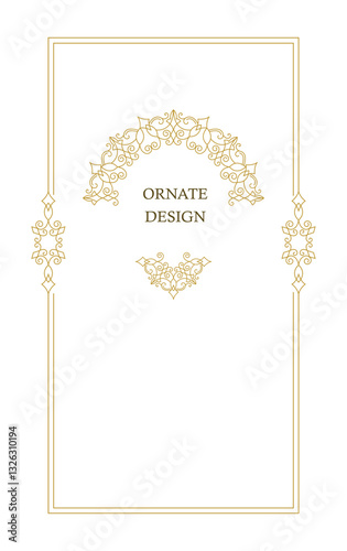 Ornate vector decorative frame. Elegant element for design template