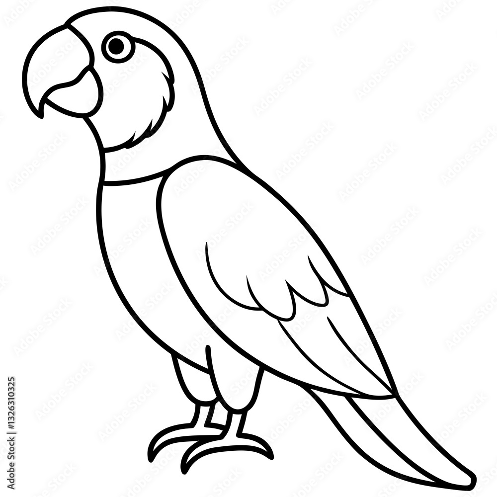 Single Line Parrot Vector Art Single Line Parrot Vector Art