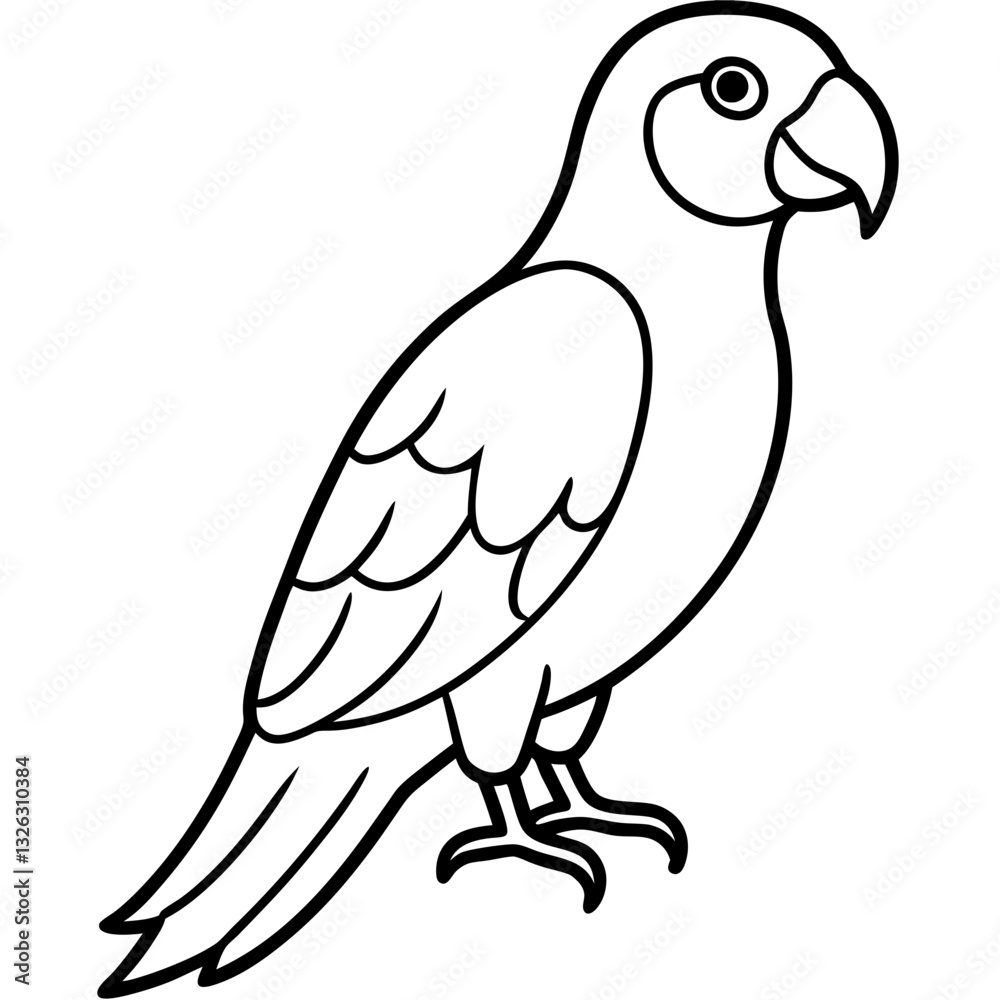 Single Line Parrot Vector Art Single Line Parrot Vector Art
