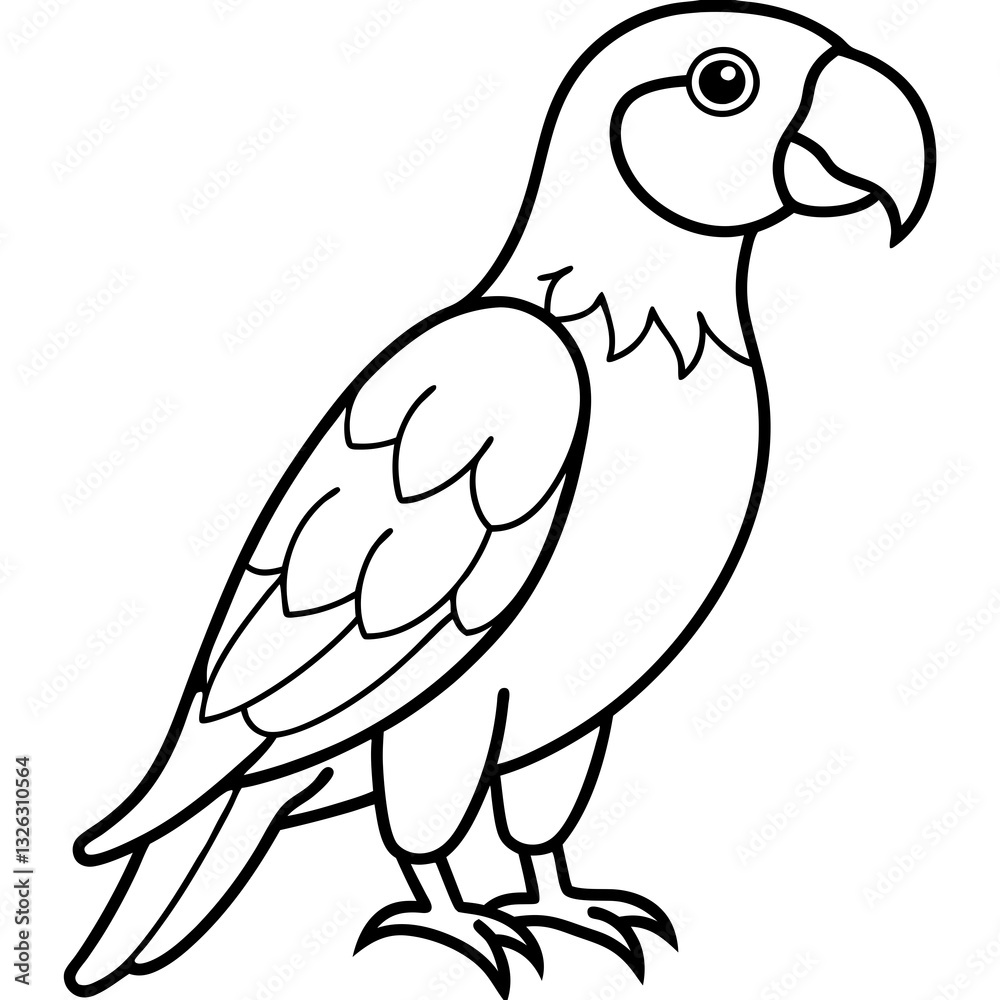 Single Line Parrot Vector Art Single Line Parrot Vector Art