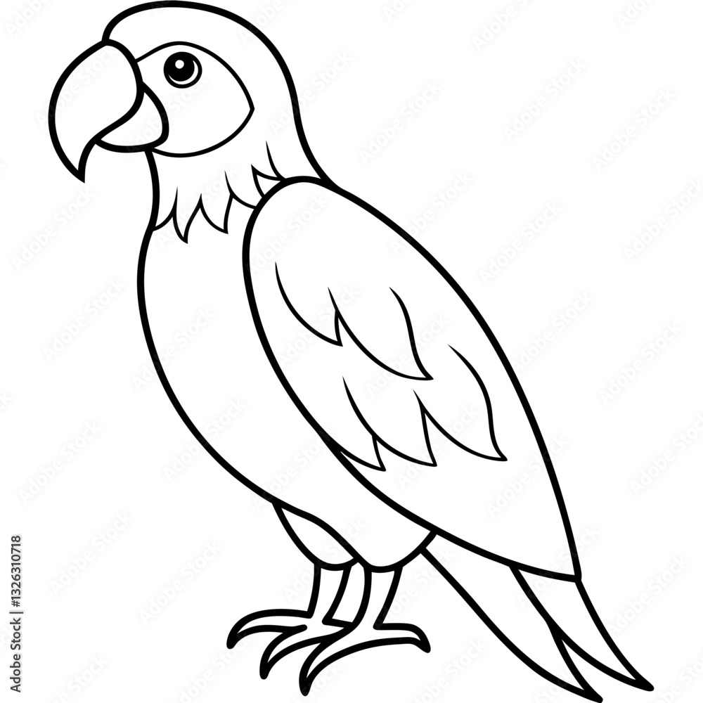 Single Line Parrot Vector Art Single Line Parrot Vector Art