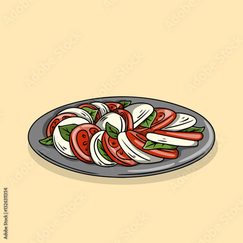 Caprese salad on a plate