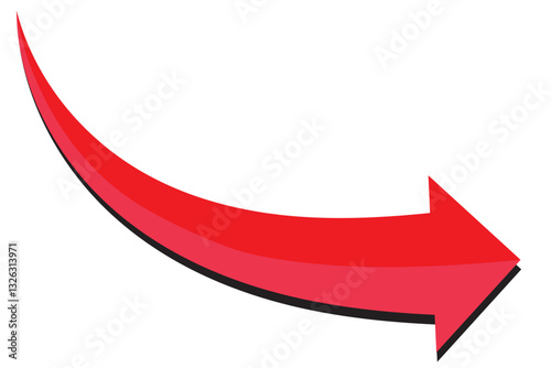 Right curve arrow icon design illustration. Arrow icon. Colored arrow symbols. Arrow isolated. Vector graphic elements. EPS 10