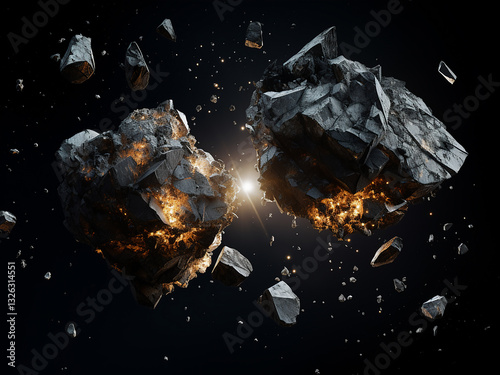 Binary asteroid pair continuing their orbital dance with debris exchanging in gravitational bond