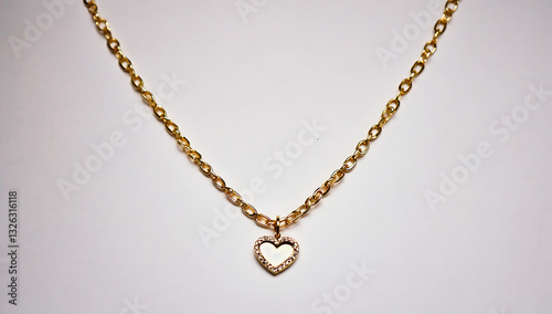 Wallpaper Mural Gold chain with heart pendant Torontodigital.ca