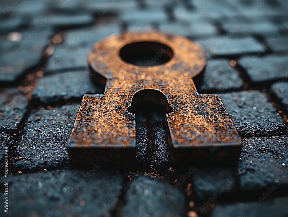 Rusty Key for Cobblestone Street. Rusty Key for Cobblestone Street.