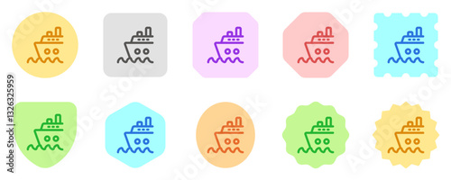 Editable cruise ship vector icon. Part of a big icon set family. Perfect for web and app interfaces, presentations, infographics, etc