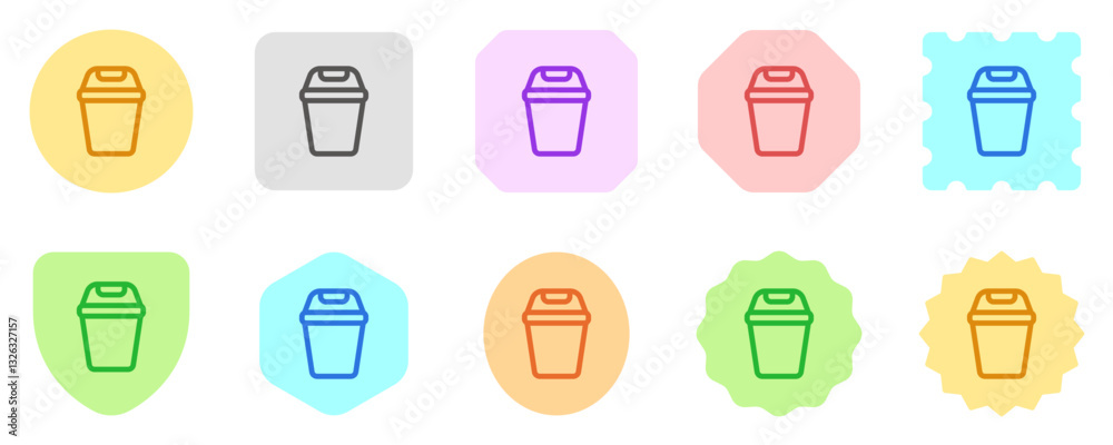 Editable trash bin vector icon. Part of a big icon set family. Perfect for web and app interfaces, presentations, infographics, etc