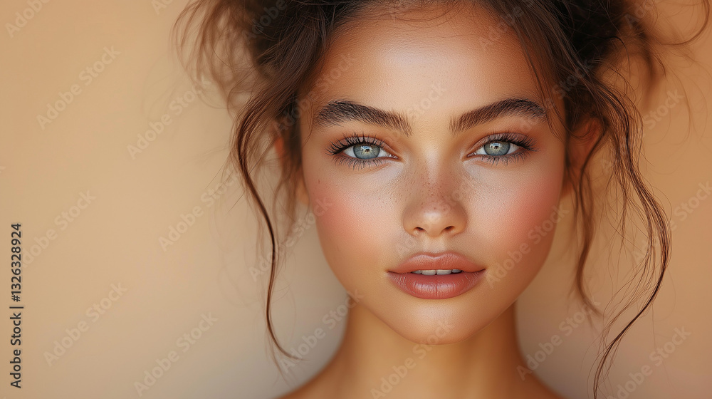 A group of multi-ethnic women with varying skin types is captured in a serene environment. Their diverse beauty shines under warm lighting, emphasizing unity in diversity A group of multi-ethnic women with varying skin types is captured in a serene environment. Their diverse beauty shines under warm lighting, emphasizing unity in diversity