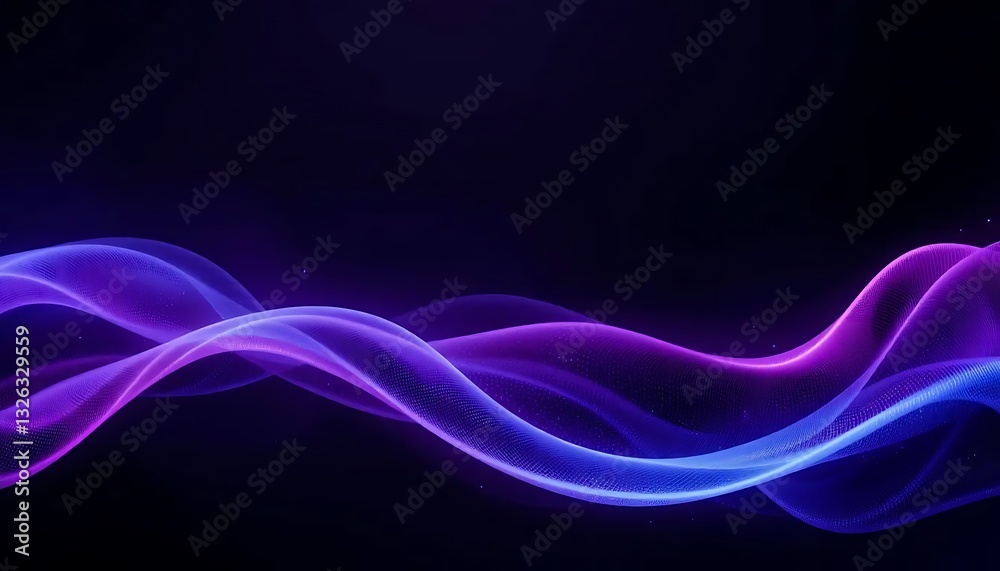 Obraz premium Abstract blue smoke with dynamic flowing waves and light energy