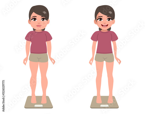 Before And After Diet Woman...