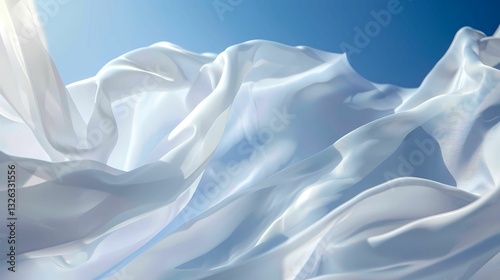 Wallpaper Mural Elegant Dance. Fabric Flows in the Wind Torontodigital.ca