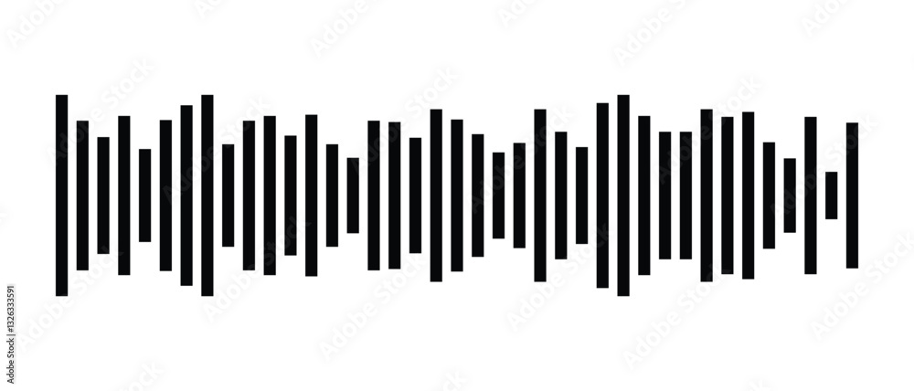 sound wave and audio waves icon, radio waves icon on white background. sound wave and audio waves icon, radio waves icon on white background.