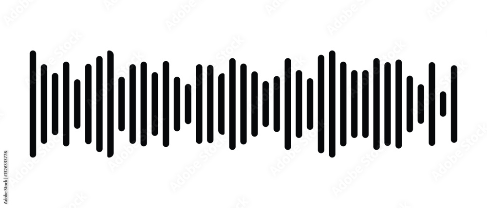sound wave and audio waves icon, radio waves icon on white background. sound wave and audio waves icon, radio waves icon on white background.