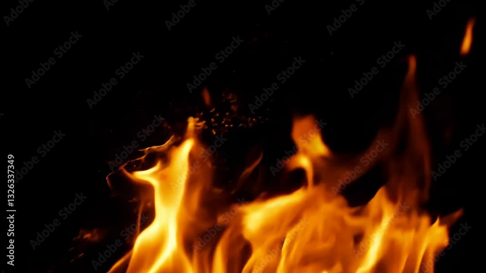 Inferno Blaze_ Intense Flames Rising Against a Dark Background Inferno Blaze_ Intense Flames Rising Against a Dark Background
