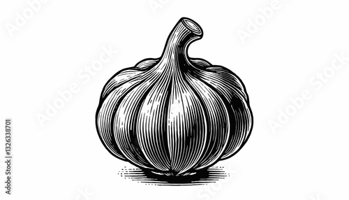 Detailed Garlic Vegetable Food Ingredient Flavoring Cooking Spice