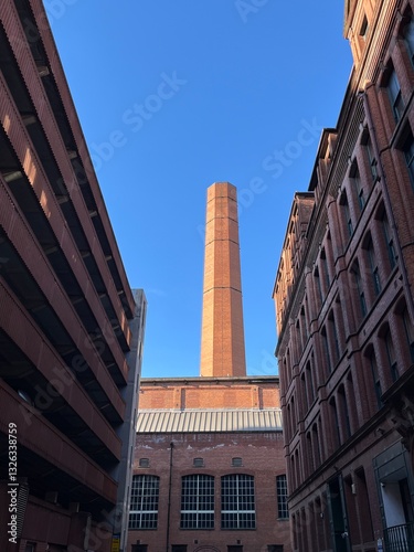 old brick building chimney 
