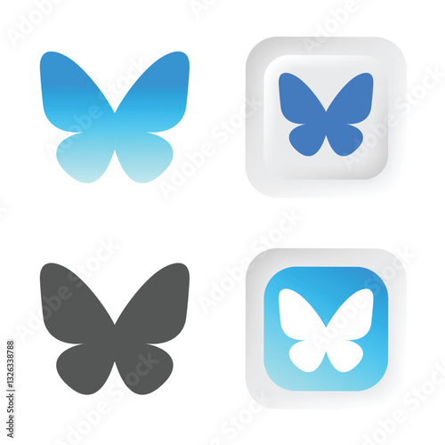 Bluesky Social Media Logo On White Background Vector