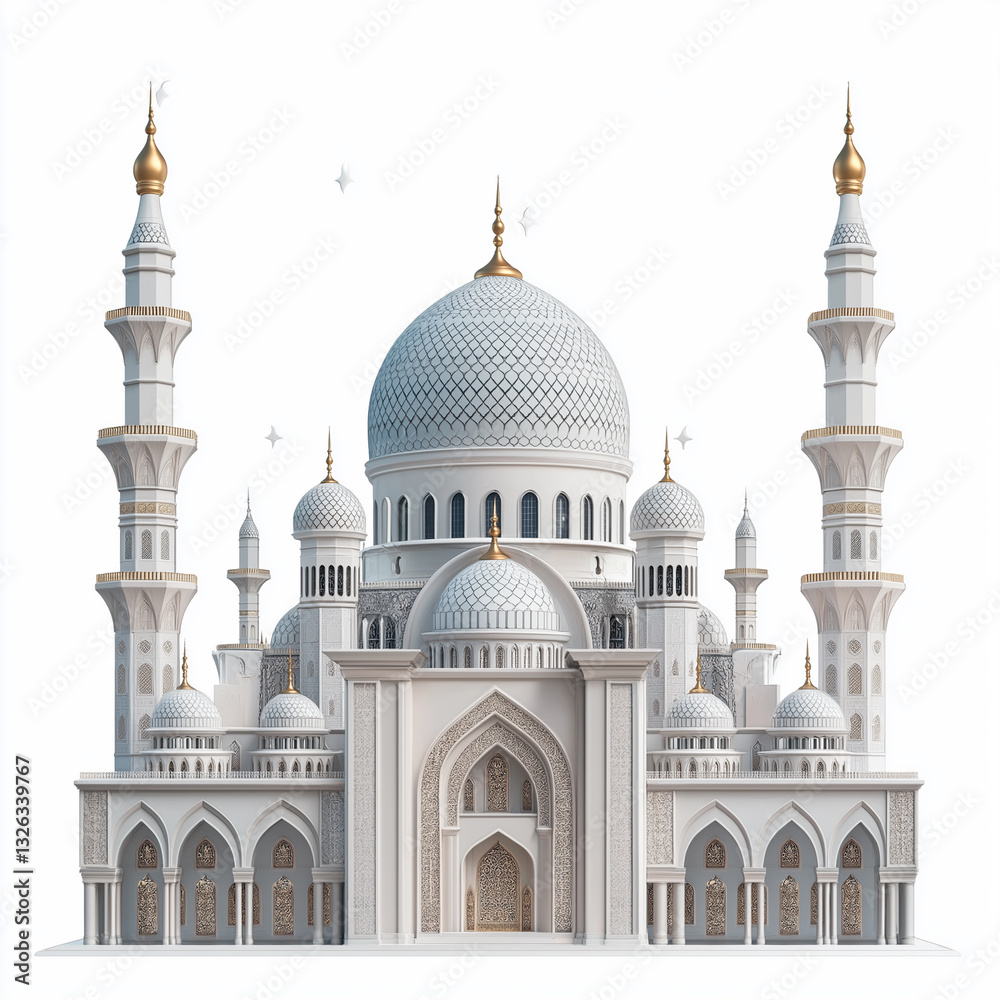Fototapeta premium ramadan moon stars mosque design