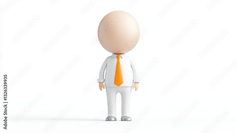 Stylish 3d man in suit and tie, a powerful representation of modern business professionalism Stylish 3d man in suit and tie, a powerful representation of modern business professionalism