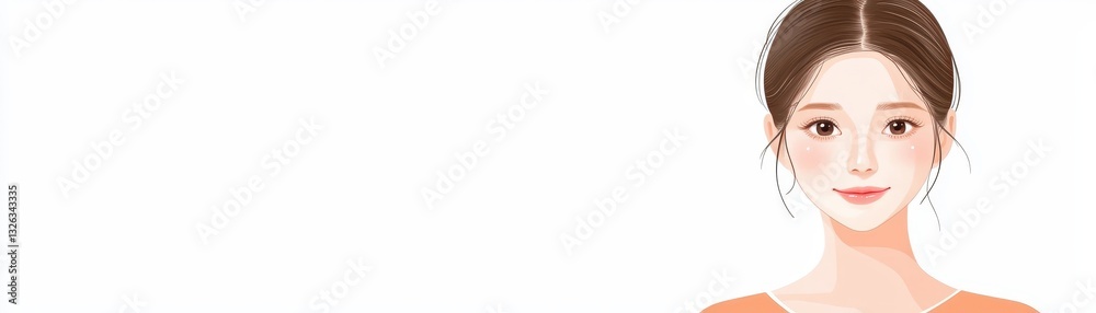Stylish woman with ponytail hairstyle, a portrait in white shirt Stylish woman with ponytail hairstyle, a portrait in white shirt