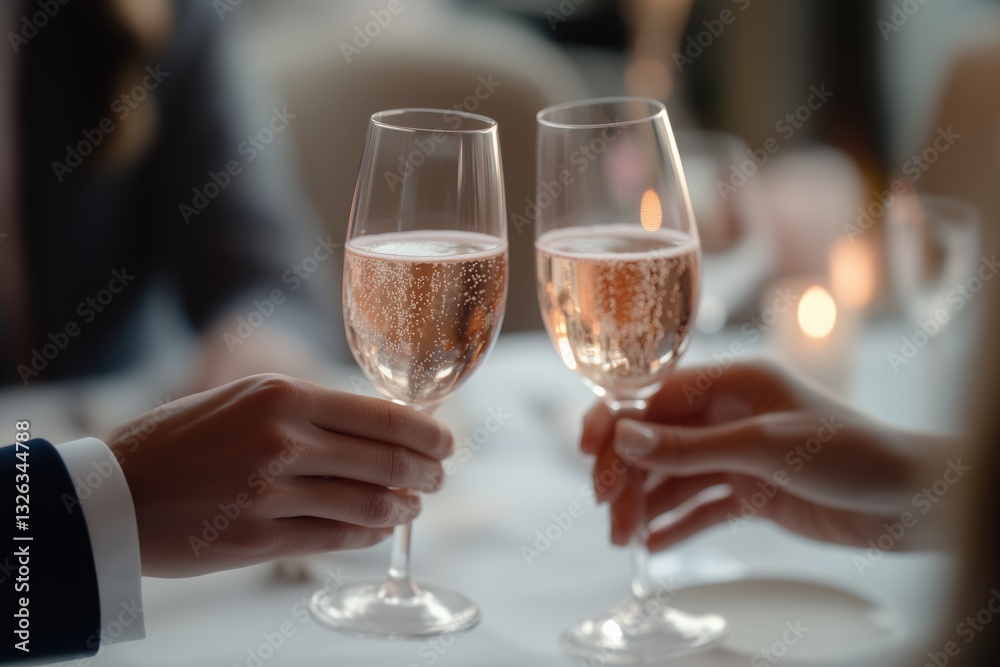 Celebrating togetherness toasting drinks at a romantic dinner Celebrating togetherness toasting drinks at a romantic dinner