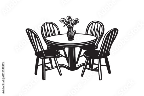 dining table and chairs