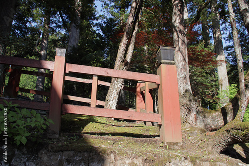 Obraz na płótnie wood palisade in a temple in nikko in japan w salonie