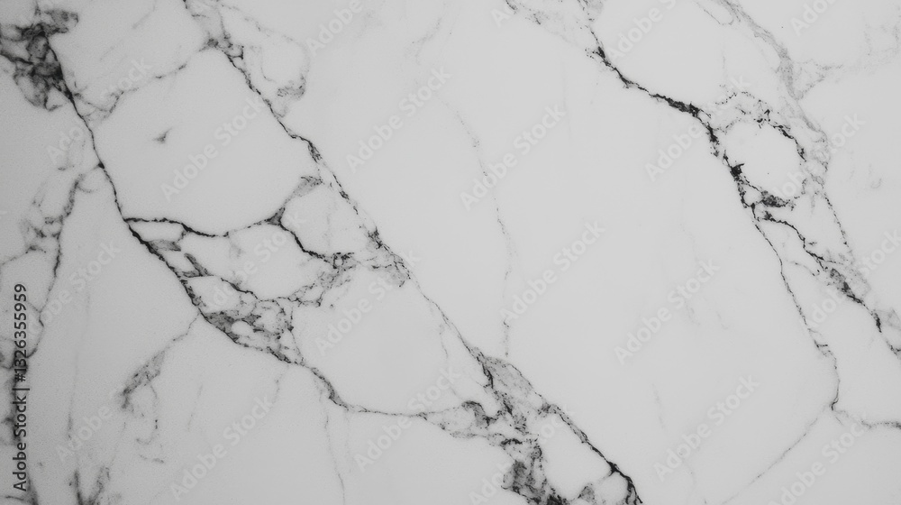 Obraz premium White Marble Surface with Black Veins and Elegant Texture Details
