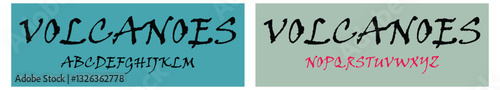 volcanoes.viner hand itc.eps