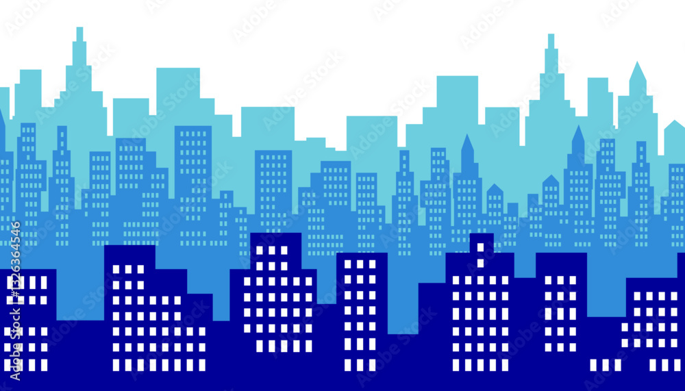 Fototapeta premium city ​​symbol silhouette 2d graphics