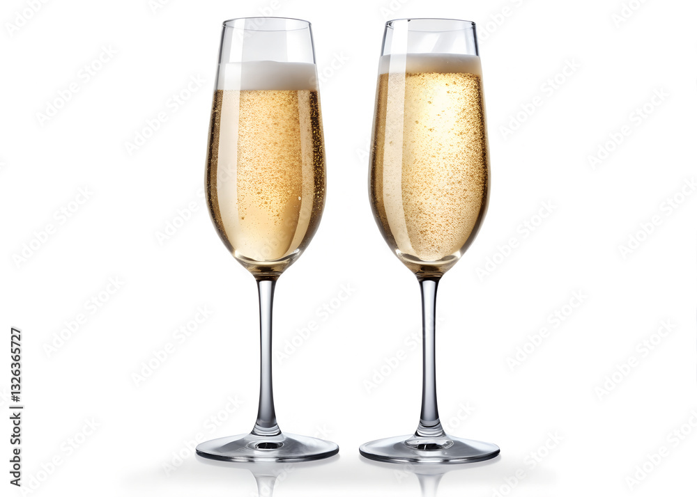 Champagne Flutes with Golden Bubbling Champagne for Elegant Celebratory Drink Photography Champagne Flutes with Golden Bubbling Champagne for Elegant Celebratory Drink Photography