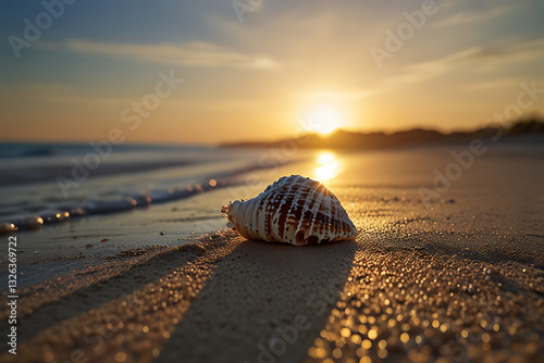 shell on the beach in sabaudia al circeo.