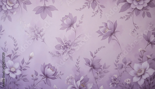 Purple Floral Wallpaper for Elegant Interior Design and Blogs