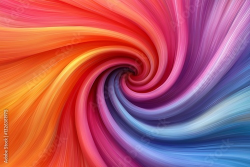 Colorful swirling vortex abstract art