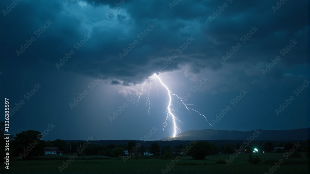 lightning over the city lightning over the city