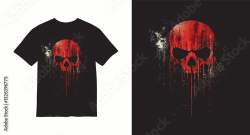 Graffiti skull graphic vector t-shirt design