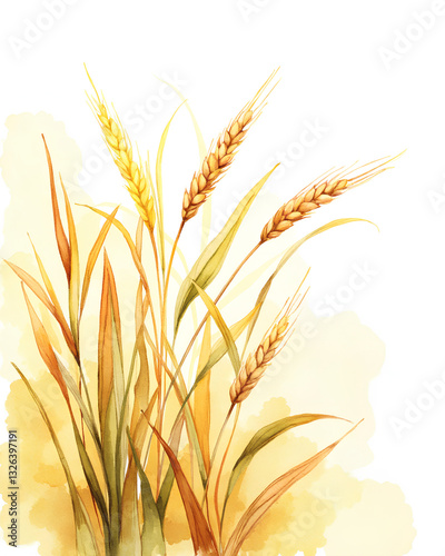 wheat field vector illustration
