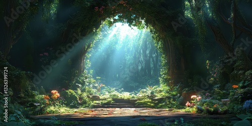 Fototapeta Naklejka Na Ścianę i Meble -  Ancient forest banner