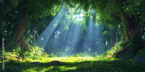 Fototapeta Naklejka Na Ścianę i Meble -  Ancient forest banner